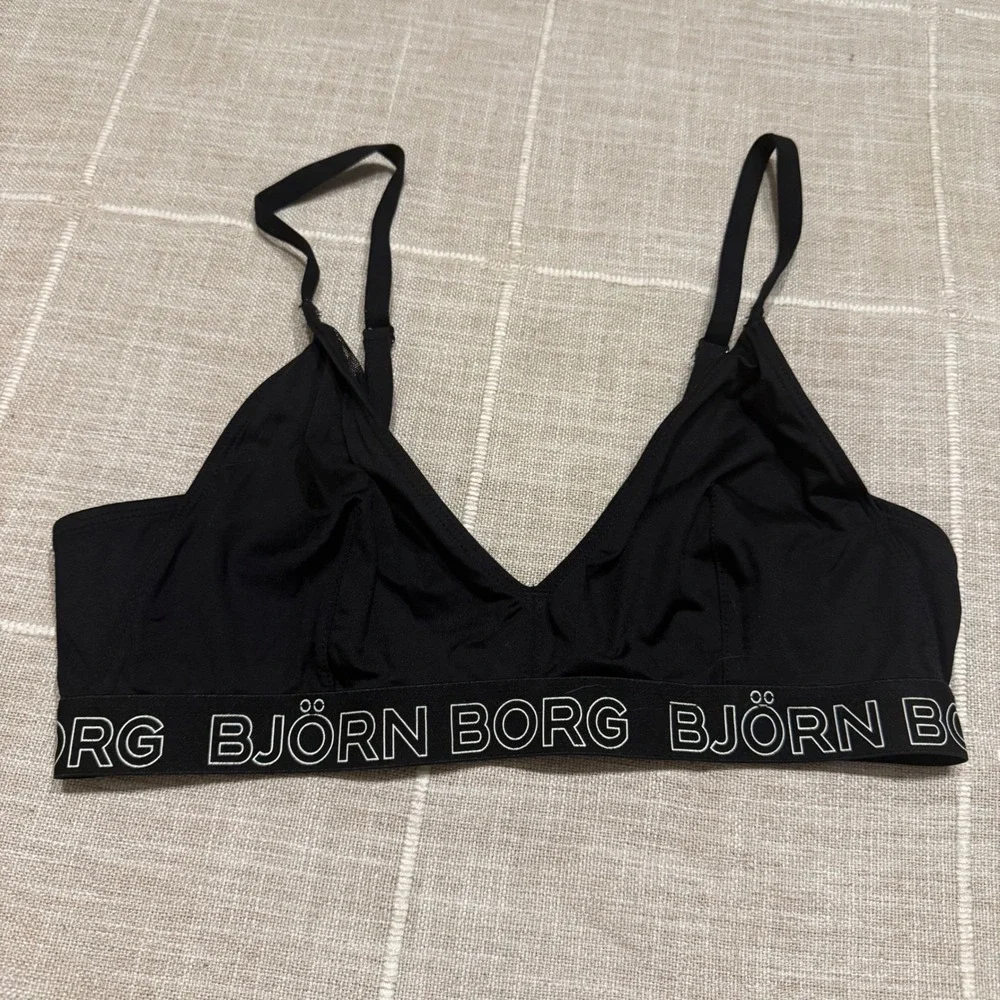 Bjorn Borg Bralette Bundle Black Beige 2PK Sleep Lounge Size 38